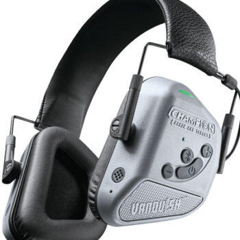 Champion Targets 40982 Vanquish Pro Elite Muff Over the Head Bluetooth Enabled Rechargeable Li-ion Battery Black/Gray