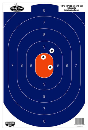 Birchwood Casey Dirty Bird Silhouette Tagboard Targets 12x18 Inch Blue/Orange 8-Pack