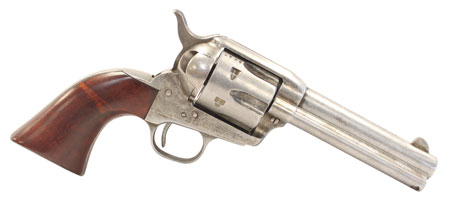 Taylors & Company 1873 Cattleman 45 Colt Revolver - 4.75" Barrel 6rd Capacity Antique Steel Finish Walnut Grip