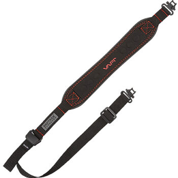 Allen Vapor Rifle Sling with Swivels Black with Red Accents Nylon Webbing, BakTrak Grip Panel Back, Adjustable with Cam Lock Buckle