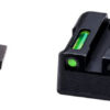 HiViz LiteWave H3 Sight Set for Kimber 1911 Green Tritium White Outline Front Green Fiber Optic Rear 2 104520