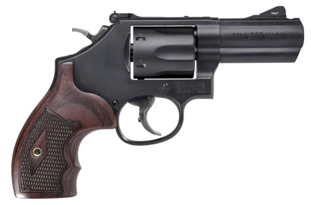Smith & Wesson Model 19 Performance Center Carry Comp .357 Mag/.38 Special +P 3" PowerPort Barrel, 6-Round Black Carbon Steel Cylinder, K-Frame, Finger Grooved Wood Grip