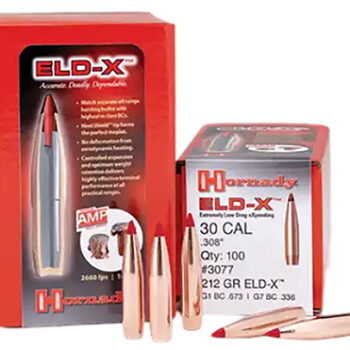 Hornady 2635 ELD-X  6.5mm .264 143 gr Extremely Low Drag eXpanding 100 Per Box/ 15 Case