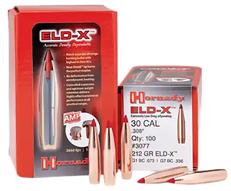 Hornady 3078 ELD-X 30 Cal .308 220 gr Extremely Low Drag eXpanding 100 Per Box/ 15 Case 3 Hornady 3078 ELD-X 30 Cal .308 220 gr Extremely Low Drag eXpanding 100 Per Box/ 15 Case