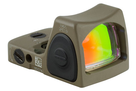 Trijicon 700696 RMR Type 2 Flat Dark Earth 1 x  0.89" x 0.67" 3.25 MOA Red Dot