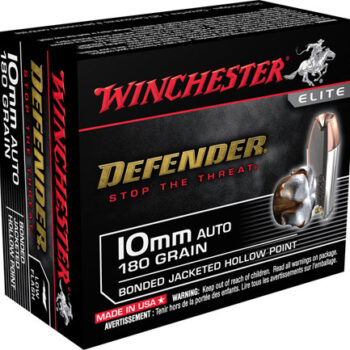 Winchester 10mm Auto 180gr Bonded JHP Defender Ammunition 20 Rounds Per Box