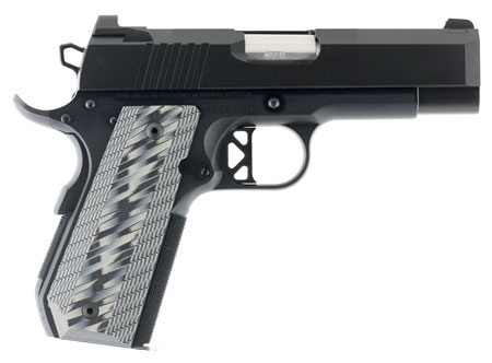 Dan Wesson ECP Compact 45 ACP Pistol 8+1 4" Stainless Bull Barrel Serrated Slide Aluminum Frame Beavertail G10 Grip