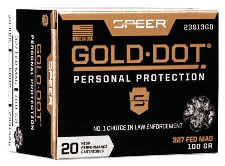 Speer Gold Dot 327 Federal Mag 100 Grain Hollow Point Personal Defense Ammunition 20 Rounds