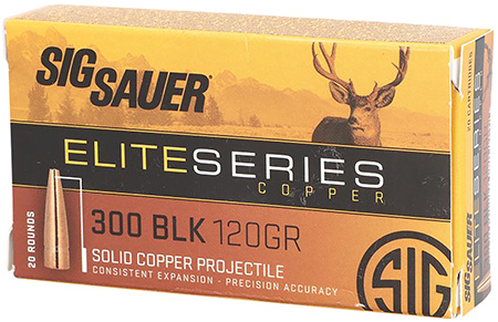 SIG SAUER Elite Copper Hunting 30-06 Springfield 150gr Solid Copper Bullets 20 Rounds/Box 10 Boxes/Case