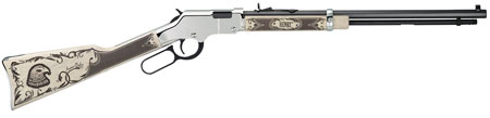 Henry Golden Boy Silver American Eagle .22 LR/.22 Short/.22 Long Rifle 20" Blued Barrel Nickel-Plated Receiver Walnut Stock