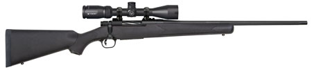 Mossberg Patriot 7mm-08 Remington Bolt-Action Rifle 22" Fluted Barrel Matte Blued Black Synthetic Stock 5+1 Rounds Vortex Crossfire II 3-9x40mm Scope