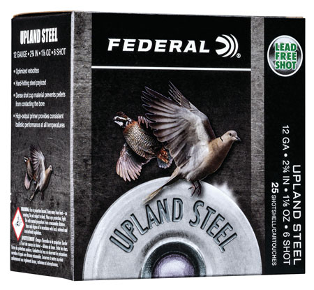 Federal Upland Field & Range 12 Gauge 2.75" 1 1/8 oz 6 Shot Shotgun Shells 25 Rounds per Box 3 Federal Upland Field & Range 12 Gauge 2.75" 1 1/8 oz 6 Shot Shotgun Shells 25 Rounds per Box