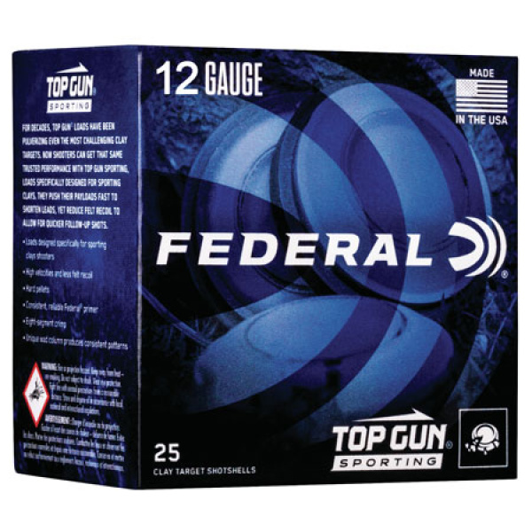 Remington Top Gun 12 Gauge Shotgun Shells 2.75″ 1 oz 7.5 Shot 25 Rounds/Box