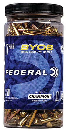 Federal Champion Training BYOB 17 HMR 17gr JHP 250 Rounds