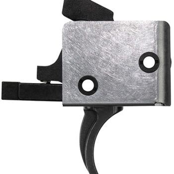 CMC Triggers 95501 Drop-In PCC Single-Stage Curved Trigger with 3-3.50 lbs Draw Weight & Black/Silver Finish for AR-15/AR-10