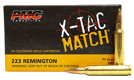 Bushmaster AR-15 PMC 223 Remington 77gr Open Tip Match Ammunition 20rds Box 10 Boxes Case