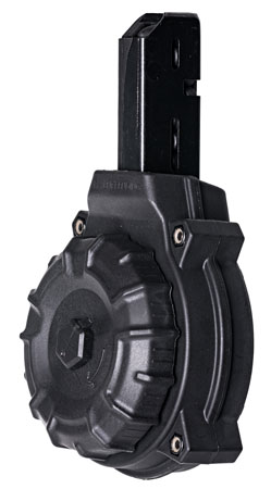 Colt Carbine/SMG 9mm Luger 50 Round Drum Magazine - ProMag DRMA10 Standard Black DuPont Zytel Polymer