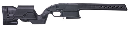 Archangel Precision Elite Stock Black Synthetic Fixed with Adjustable Cheek Riser Fits Savage 10/11 Short Action