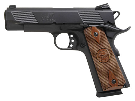 Iver Johnson Arms Hawk Commander Semi-Automatic Pistol .45 ACP 8+1 4.25" Barrel Matte Black Serrated Slide Frame Beavertail Checkered Walnut Grips