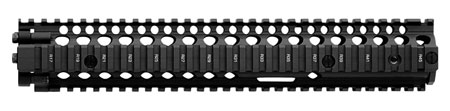 Daniel Defense 0100408001006 M4A1 RIS II Handguard 12.25" 2-Piece, Free-Floating Style Made of 6061-T6 Aluminum with Black Anodized Finish & Picatinny Rail for AR-15