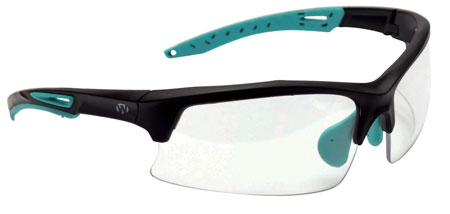 Walker's Sport Glasses Polycarbonate Adult Clear Lens Black Teal Frame