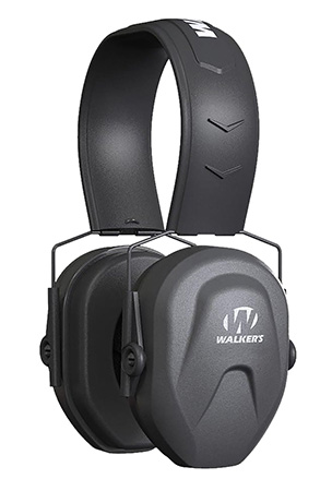 Walker's Razor Compact 24dB Over-the-Head Passive Ear Muffs for Youth/Women Black Polymer