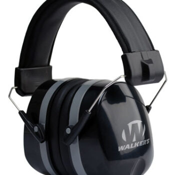 Walker's Premium Passive Earmuffs GWP-EXF-M5 32dB Noise Reduction Over-the-Head Black Polymer