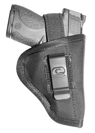 Crossfire Shooting Gear IWB/OWB Holster for Micro Compact Pistols - Ambidextrous Belt Clip Holster Black Ballistic Nylon Size 01