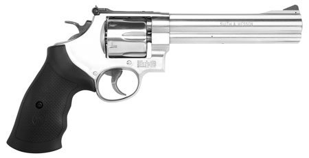 Smith & Wesson Model 610 10mm Auto/.40 S&W 6.5" Stainless Steel Barrel, 6-Round Cylinder, N-Frame, Black Polymer Grip, Internal Lock