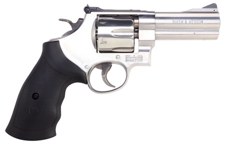 Smith & Wesson Model 610 10mm Auto/.40 S&W 4" Stainless Steel Barrel, 6-Round Cylinder, N-Frame, Black Polymer Grip, Internal Lock