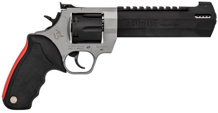 Taurus Raging Hunter 44 Remington Mag Revolver 6-Shot 6.75" Barrel Matte Black Oxide Finish Matte Stainless Steel Frame Red Rubber Grip 3 Taurus Raging Hunter 44 Remington Mag Revolver 6-Shot 6.75" Barrel Matte Black Oxide Finish Matte Stainless Steel Frame Red Rubber Grip