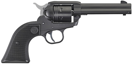 Ruger Wrangler 22 LR, 6-Round, 4.62" Barrel, Black Cerakote, Aluminum Frame & Cylinder, Checkered Polymer Grips