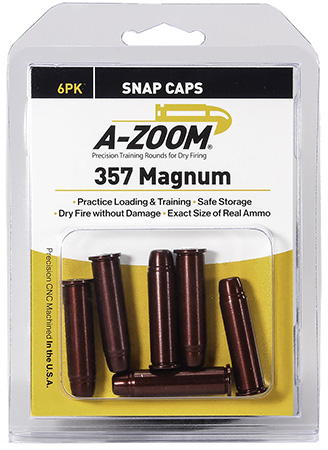 A-Zoom 357 Mag Revolver Snap Caps 6-Pack