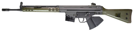 PTR 91 GI 308 Winchester/7.62x51mm NATO Semi-Automatic Rifle - 18" Barrel 10+1 Capacity Parkerized Receiver Green Synthetic Stock California Compliant