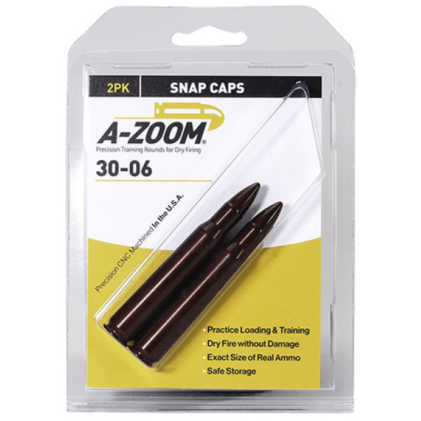A-Zoom 30-06 Springfield Snap Cap Rifle Dummy Rounds 2-Pack