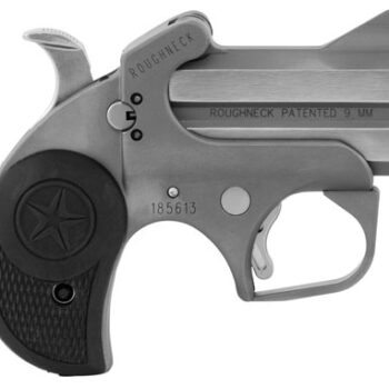 Bond Arms Roughneck 9mm Luger 2rd 2.5" Stainless Steel Double Barrel Bead Blasted Frame Rubber Grip