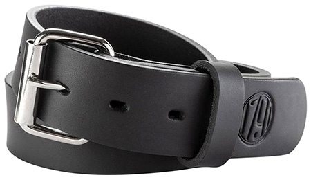 1791 Gun Belt Stealth Black Leather 44/48 1.50" Wide with Buckle Closure