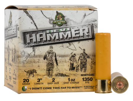 Winchester Hevi-Shot Hevi-Hammer 20 Gauge 3 Inch 1 Ounce 2 Shot Shotgun Ammo (25 Rounds)