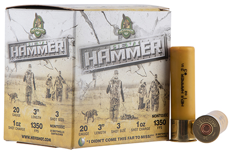 Hevi-Shot Hevi-Hammer 20 Gauge 3 Inch 1 Ounce 3 Shot 25 Rounds Per Box Shotgun Ammunition