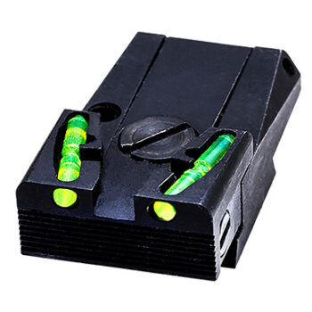 HiViz Adjustable Rear Sight Green Fiber Optic for Ruger MK I-IV