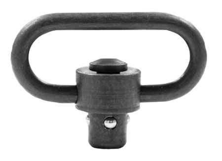 GrovTec US Inc GTSW107 Heavy Duty Steel Sling Swivel 1.5 Inch Push Button Black Phosphate