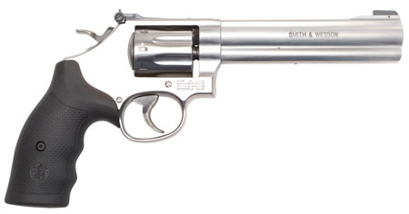 Smith & Wesson Model 648 .22 WMR 6" Stainless Steel Full Underlug Barrel, 8-Round Cylinder, K-Frame, Synthetic Grip, Internal Lock