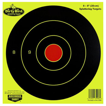 Birchwood Casey Dirty Bird Bullseye Paper Hanging Target for Pistol and Rifle Black/Yellow 50 Pack