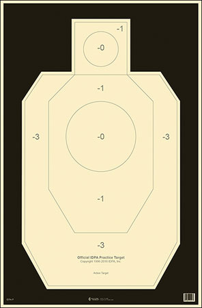 Action Target Competition Official IDPA Silhouette Tagboard Hanging 23"x35" Black/White 100/Box