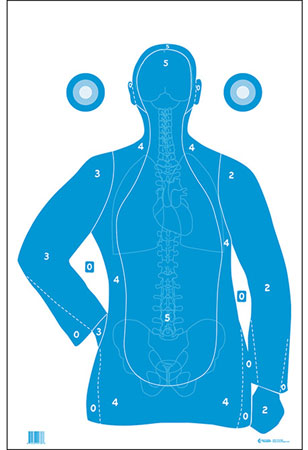 Action Target Silhouette/Vitals Paper 23"x35" Blue/White 100/Box