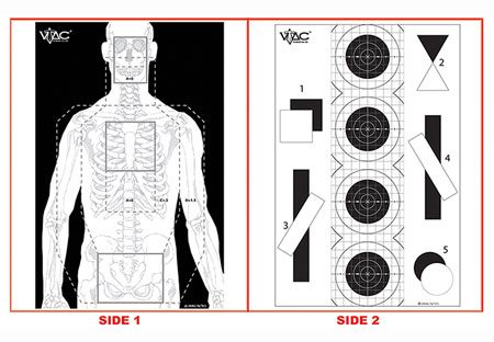 Action Target Sighting Advanced Training Marksmanship Silhouette Heavy Paper 23"x35" Black/Gray/White 100-Pack