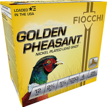 Fiocchi 12 Gauge Golden Pheasant Extrema 2.75" 1 3/8 oz 4 Shot Shotgun Ammunition 25 Rounds