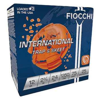 Fiocchi 12 Gauge 2.75" 24g 7.5 Shot Exacta Target Trap & Skeet Shotshell Ammunition (25 Rounds)