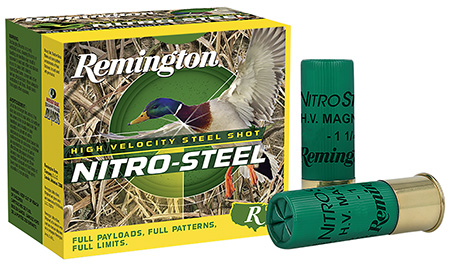 Remington 12 Gauge 2.75" 1-1/8 oz 4 Shot High Velocity Nitro-Steel Shotgun Shells 25 Rounds
