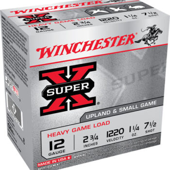 Winchester Super X 12 Gauge 2.75" 1.25oz #7.5 Shot Heavy Game Load 25 Pack Shotgun Ammunition